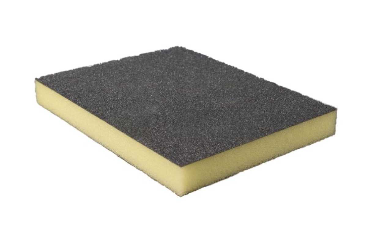 Schleifmatte grau, 120 x 97 x 12 mm, Körnung 60, 100, 180